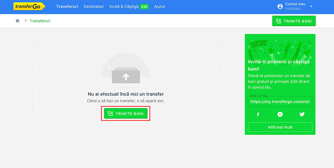 Initiem primul transfer bancar international online