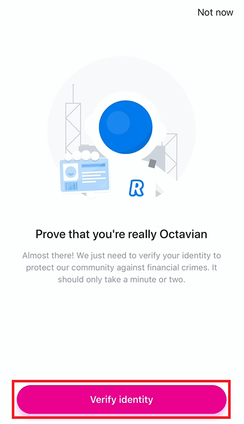 Verificarea identitatii in Revolut