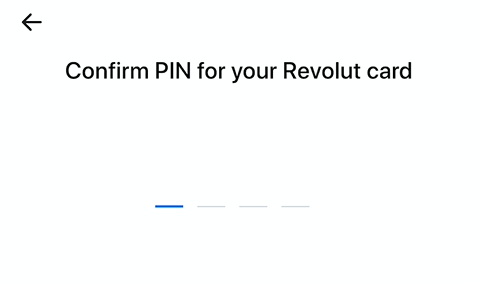 Confirma codul PIN pentru Revolut
