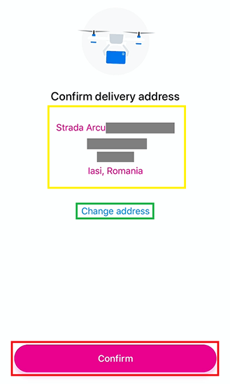 Confirma adresa de livrare a cardului Revolut