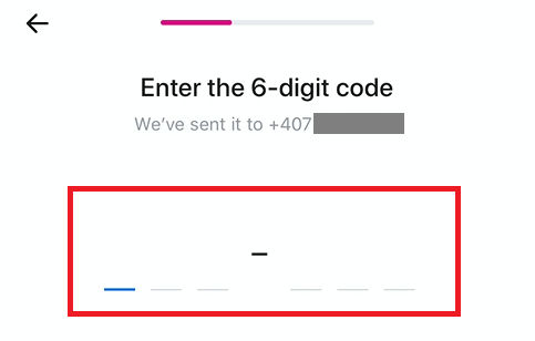 Introdu codul de 6 cifre primit prin SMS de la Revolut