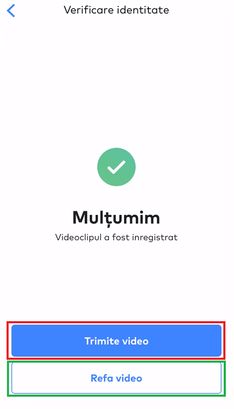 Trimite video-ul pentru verificare