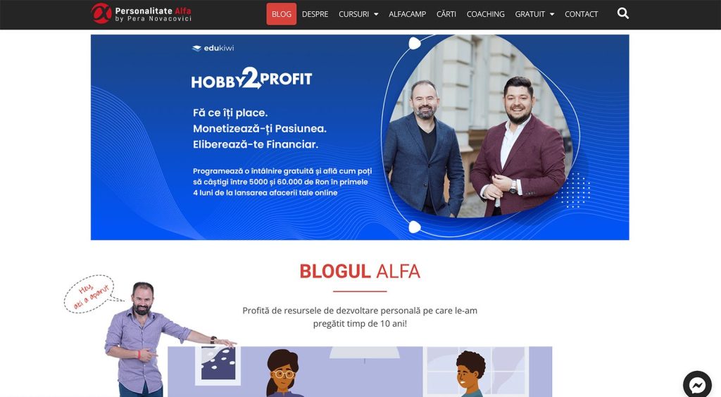 Site personal Personalitate alfa