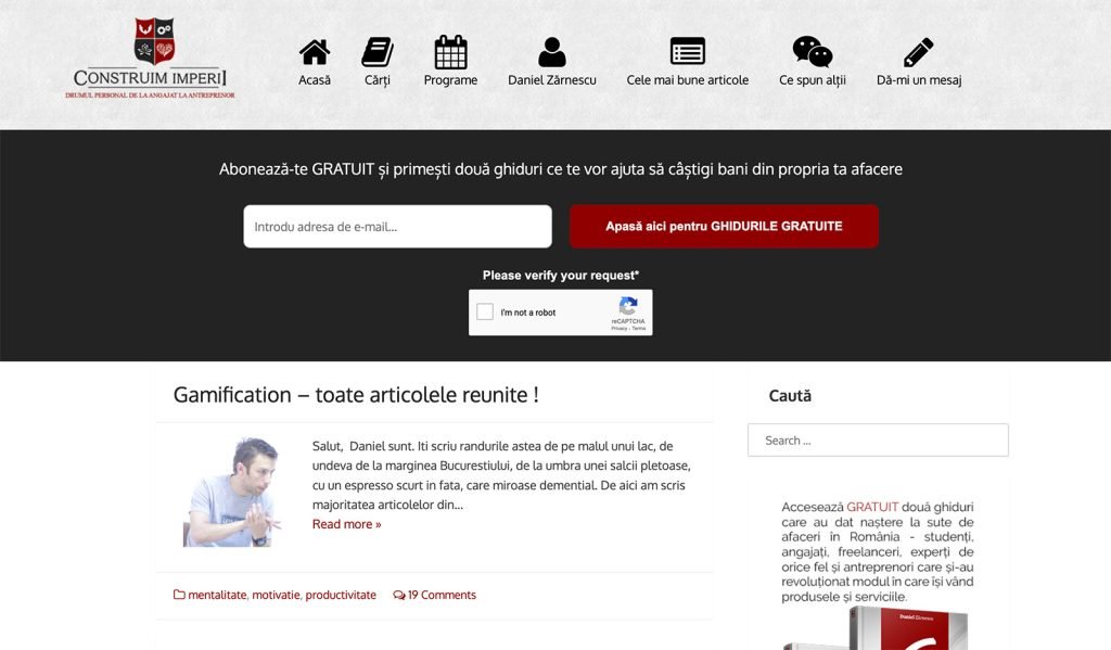 Site personal Construimimperii.ro