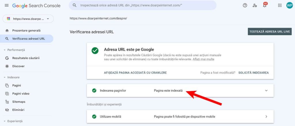 Proces de indexare GSC