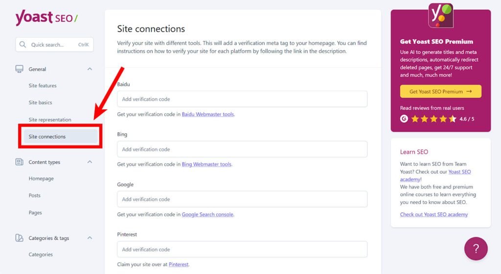Setari modul Yoast SEO